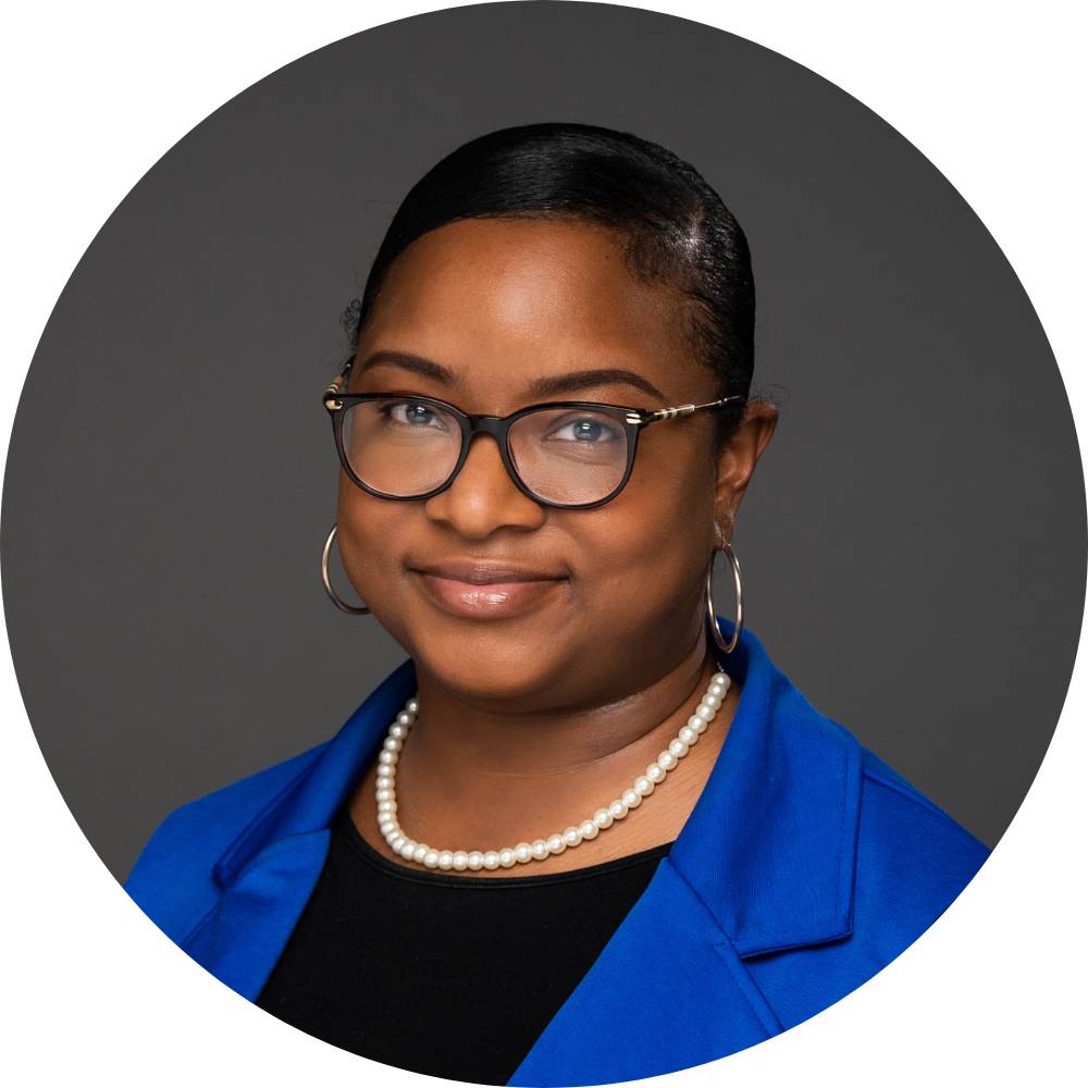 Courtney Johnson smiling for her professional headshot